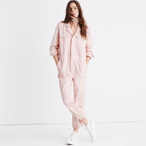 pink jumpsuit denim